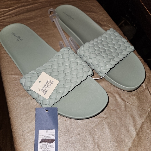 Universal Thread Women’s Polly Woven Slide Sandals Size 14 - Picture 2 of 6